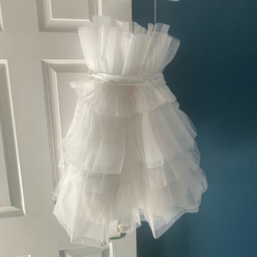 Mini White Wedding bridal Dress